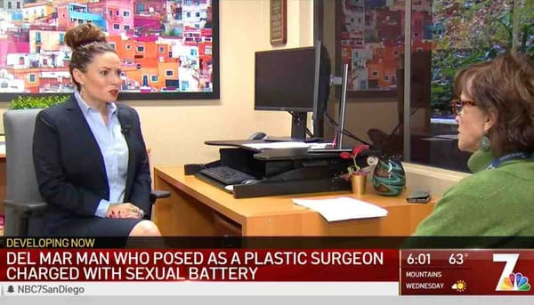 Man Posing as a Del Mar Plastic Surgeon Charged with Sexual Battery